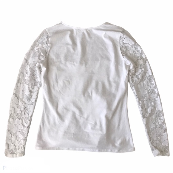 NWOT White Lacy Cotton Sleep Shirt - Picture 8 of 9